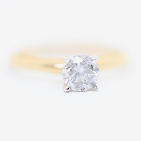 GIA Yellow Gold 0.73 Carat Diamond Engagement Ring - Picture 6 of 7